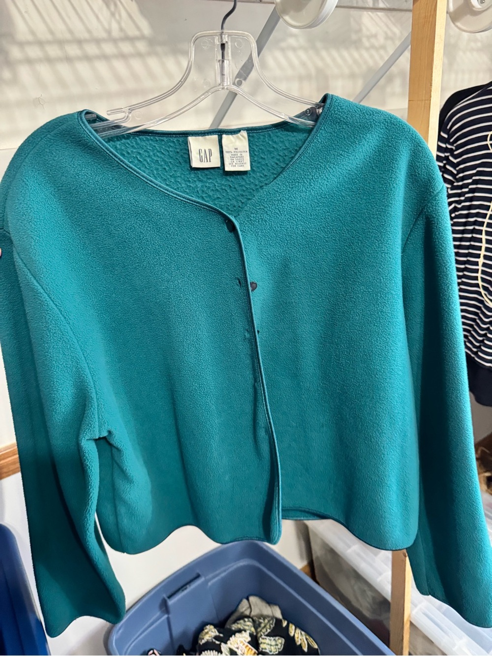 Vintage GAP Teal Button-Up Women's Cardigan